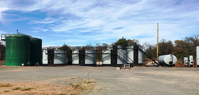 Oil storage tanks